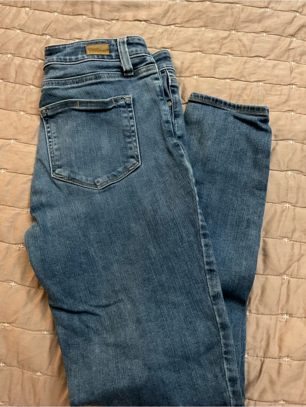PAIGE Straight-Leg Women's Jeans in Medium Blue Wash